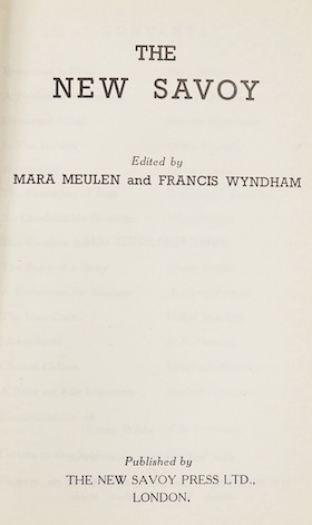 Meulen, Mara & Wyndham, Francis (ed.) - The New Savoy, 203pp, card covers, New Savoy Press, London 1946, includes the first book publication of Orwell's essay, A Hanging & Anthony Powell's A Reference for Mellors.